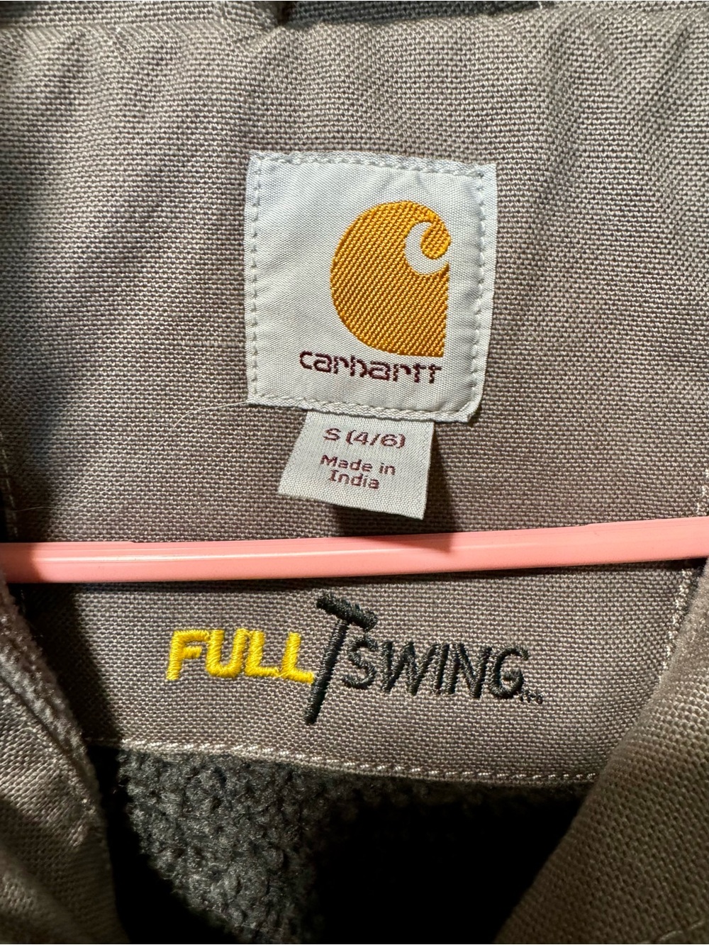 Carhartt Full Swing Hooded Work Jacket - Dusty Mauve size Small - Picture 2 of 7